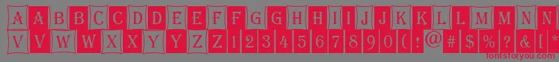 AAlgeriuscmdc2cmb Font – Red Fonts on Gray Background