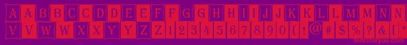 AAlgeriuscmdc2cmb Font – Red Fonts on Purple Background