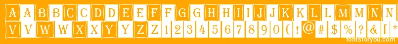 AAlgeriuscmdc2cmb Font – White Fonts on Orange Background