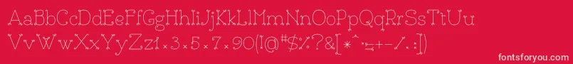 BouclettesdemoMedium Font – Pink Fonts on Red Background