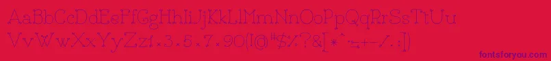 BouclettesdemoMedium Font – Purple Fonts on Red Background