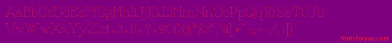 BouclettesdemoMedium Font – Red Fonts on Purple Background