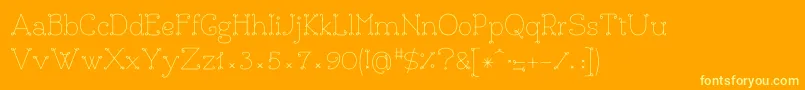 BouclettesdemoMedium Font – Yellow Fonts on Orange Background