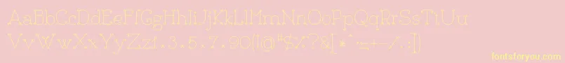 BouclettesdemoMedium Font – Yellow Fonts on Pink Background