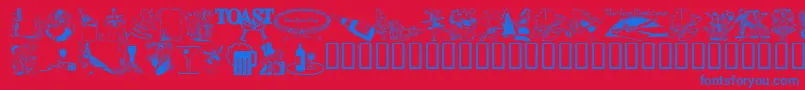 fuente Newyearbats – Fuentes Azules Sobre Fondo Rojo