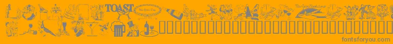 More about Newyearbats Font Newyearbats Font – Gray Fonts on Orange Background