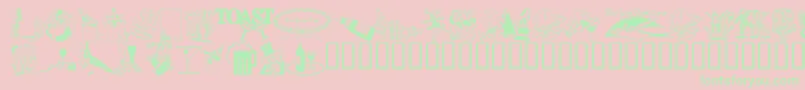 Newyearbats Font – Green Fonts on Pink Background