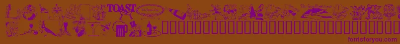 Newyearbats Font – Purple Fonts on Brown Background