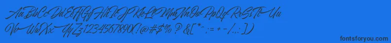 AzkiaDemo Font – Black Fonts on Blue Background