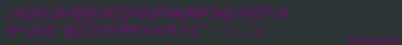 AzkiaDemo Font – Purple Fonts on Black Background