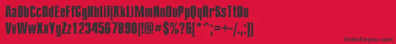 Compactbrokenc Font – Black Fonts on Red Background
