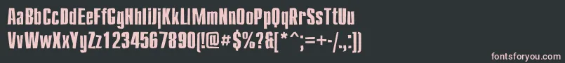 Compactbrokenc Font – Pink Fonts on Black Background