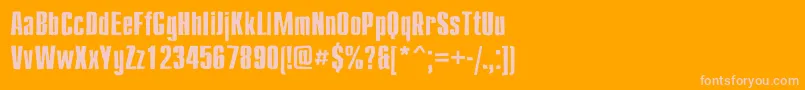 Compactbrokenc Font – Pink Fonts on Orange Background