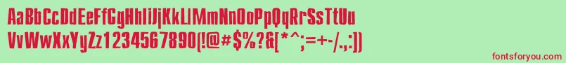 Compactbrokenc Font – Red Fonts on Green Background