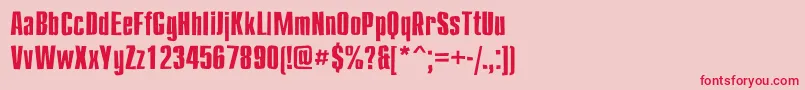 Compactbrokenc Font – Red Fonts on Pink Background