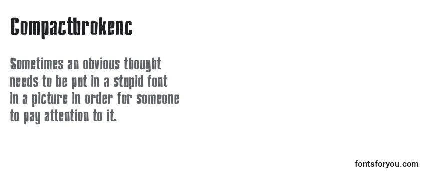 Compactbrokenc Font