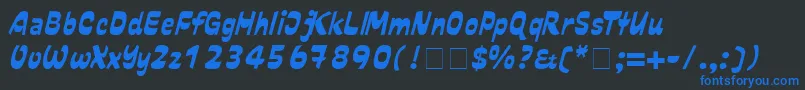 Dalcora Font – Blue Fonts on Black Background