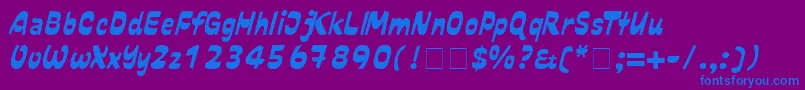 Шрифт Dalcora – синие шрифты на фиолетовом фоне