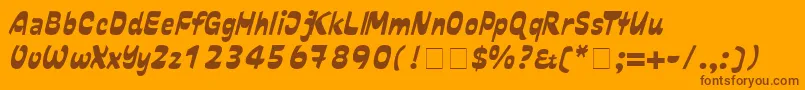 Dalcora Font – Brown Fonts on Orange Background