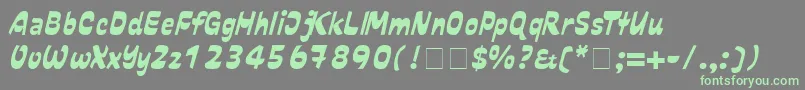 Dalcora Font – Green Fonts on Gray Background
