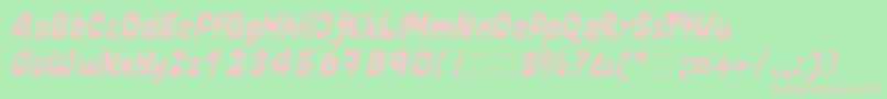 Dalcora Font – Pink Fonts on Green Background