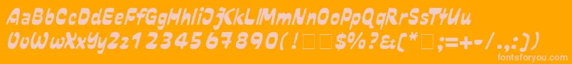 Dalcora Font – Pink Fonts on Orange Background