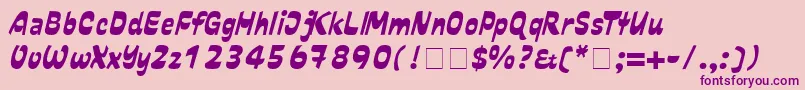 Dalcora Font – Purple Fonts on Pink Background