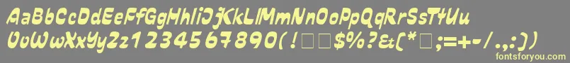 Dalcora Font – Yellow Fonts on Gray Background