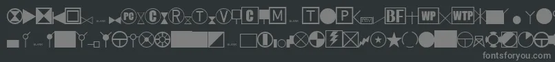 Czcionka EsriAmfmWater – szare czcionki na czarnym tle