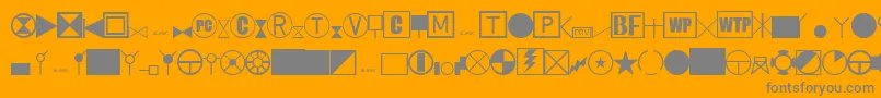 EsriAmfmWater Font – Gray Fonts on Orange Background