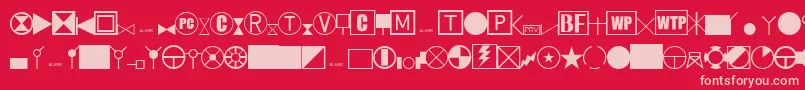 EsriAmfmWater Font – Pink Fonts on Red Background