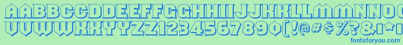 ShouldveknownshadedRegular Font – Blue Fonts on Green Background