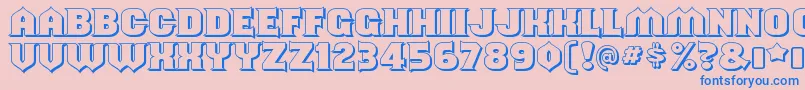 ShouldveknownshadedRegular Font – Blue Fonts on Pink Background