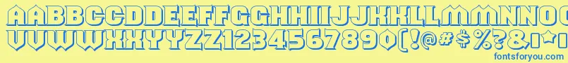 ShouldveknownshadedRegular Font – Blue Fonts on Yellow Background