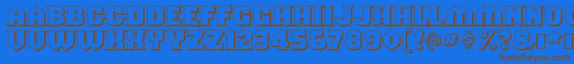 ShouldveknownshadedRegular Font – Brown Fonts on Blue Background