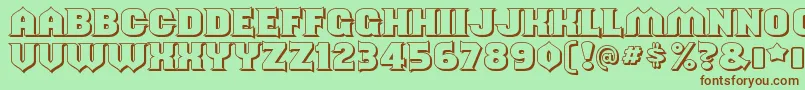 ShouldveknownshadedRegular Font – Brown Fonts on Green Background