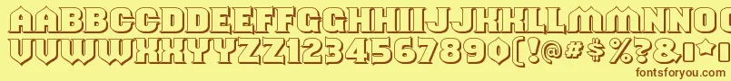 ShouldveknownshadedRegular Font – Brown Fonts on Yellow Background