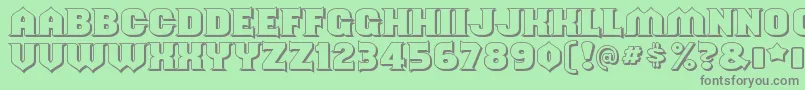 ShouldveknownshadedRegular Font – Gray Fonts on Green Background