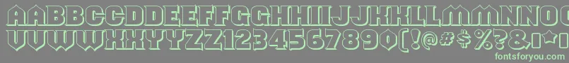 ShouldveknownshadedRegular Font – Green Fonts on Gray Background