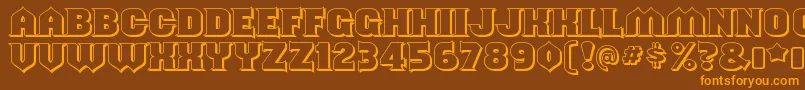 ShouldveknownshadedRegular Font – Orange Fonts on Brown Background