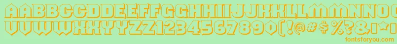 ShouldveknownshadedRegular Font – Orange Fonts on Green Background