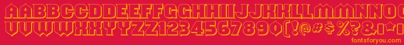 ShouldveknownshadedRegular Font – Orange Fonts on Red Background