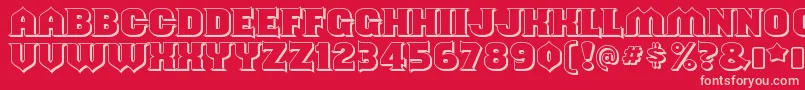 ShouldveknownshadedRegular Font – Pink Fonts on Red Background