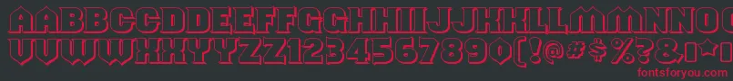 ShouldveknownshadedRegular Font – Red Fonts on Black Background