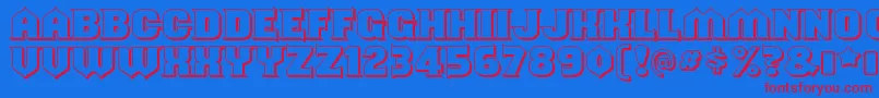 ShouldveknownshadedRegular Font – Red Fonts on Blue Background