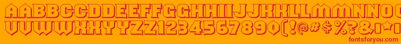 ShouldveknownshadedRegular Font – Red Fonts on Orange Background