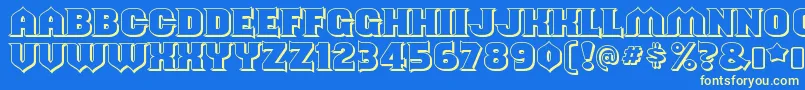 ShouldveknownshadedRegular Font – Yellow Fonts on Blue Background