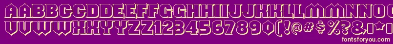 ShouldveknownshadedRegular Font – Yellow Fonts on Purple Background