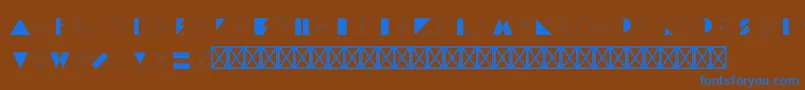 GeoeastonRegular Font – Blue Fonts on Brown Background