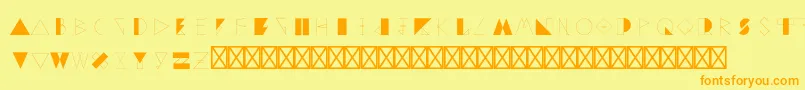 GeoeastonRegular Font – Orange Fonts on Yellow Background